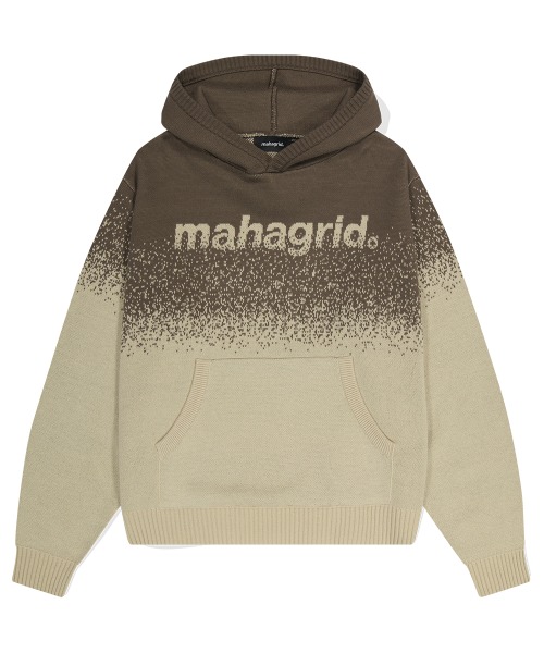 mahagrid/マハグリッド』BASIC LOGO OMBRE KNIT HOODIE/ベーシック