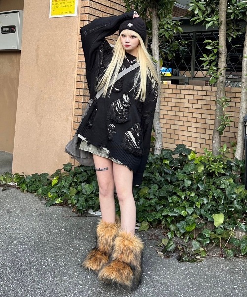 XU】design damage knit 3 【公式通販】