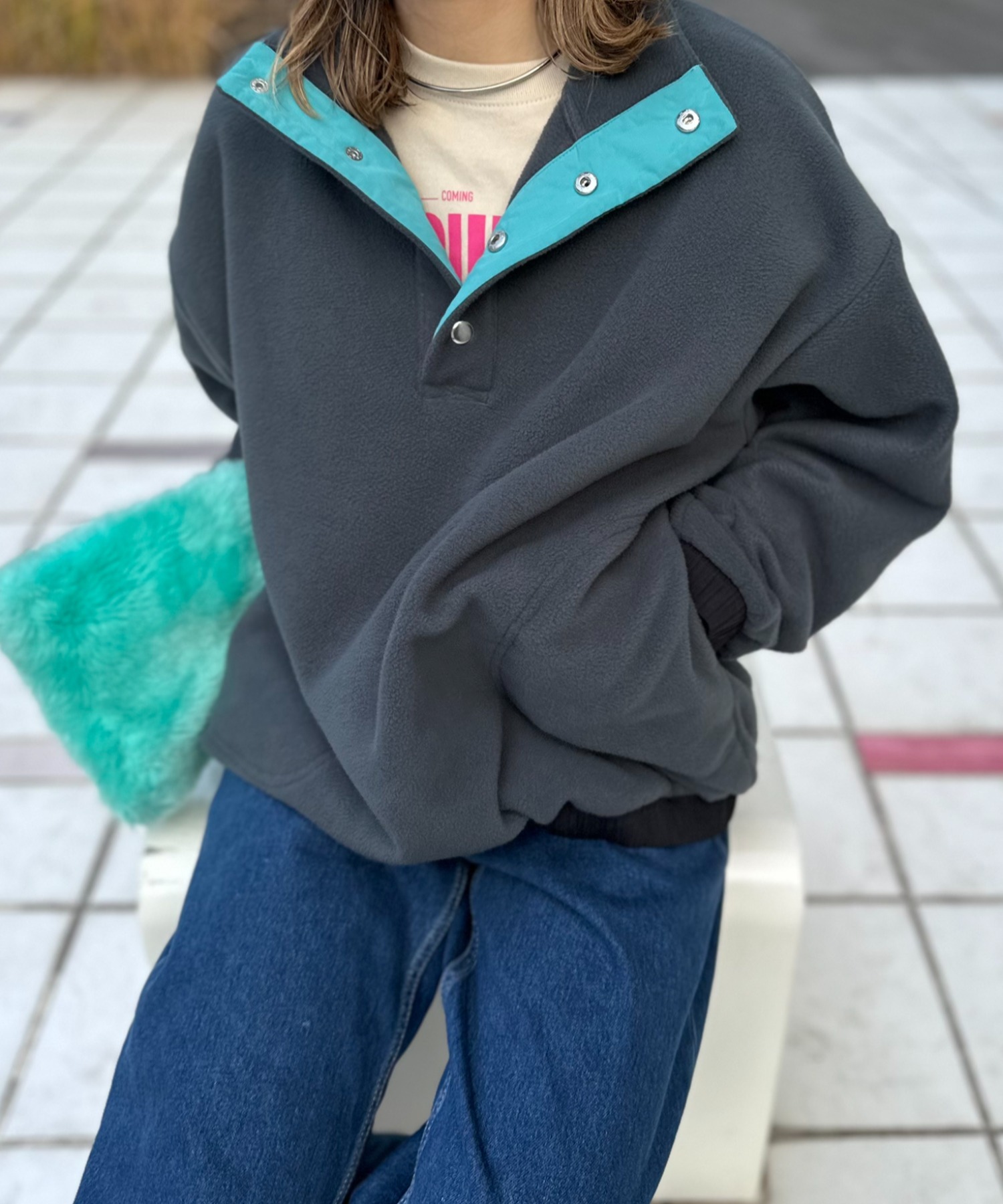 チャコールグレー
model:154cm 着用サイズ:FREE