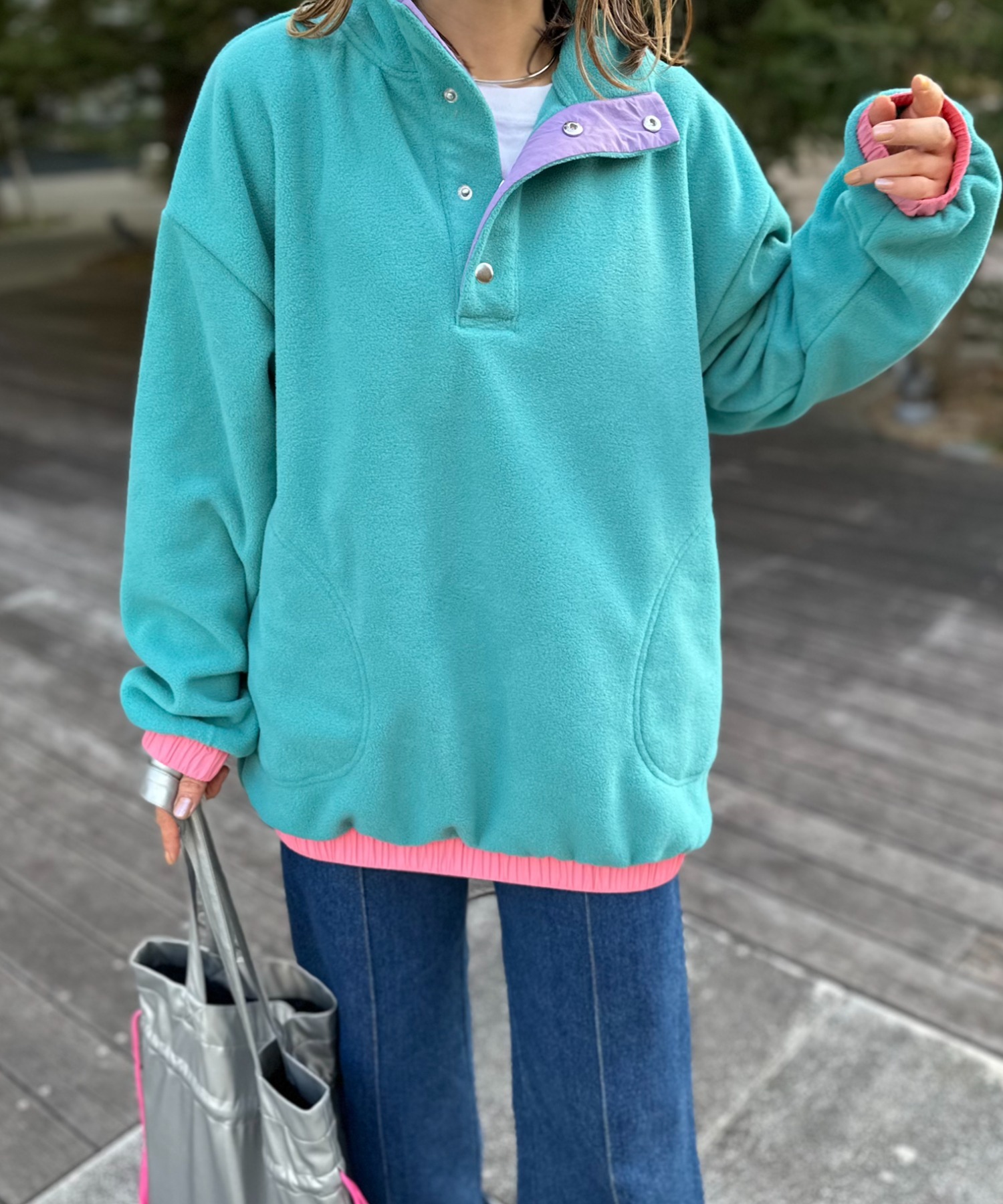 ブルーグリーン
model:154cm 着用サイズ:FREE