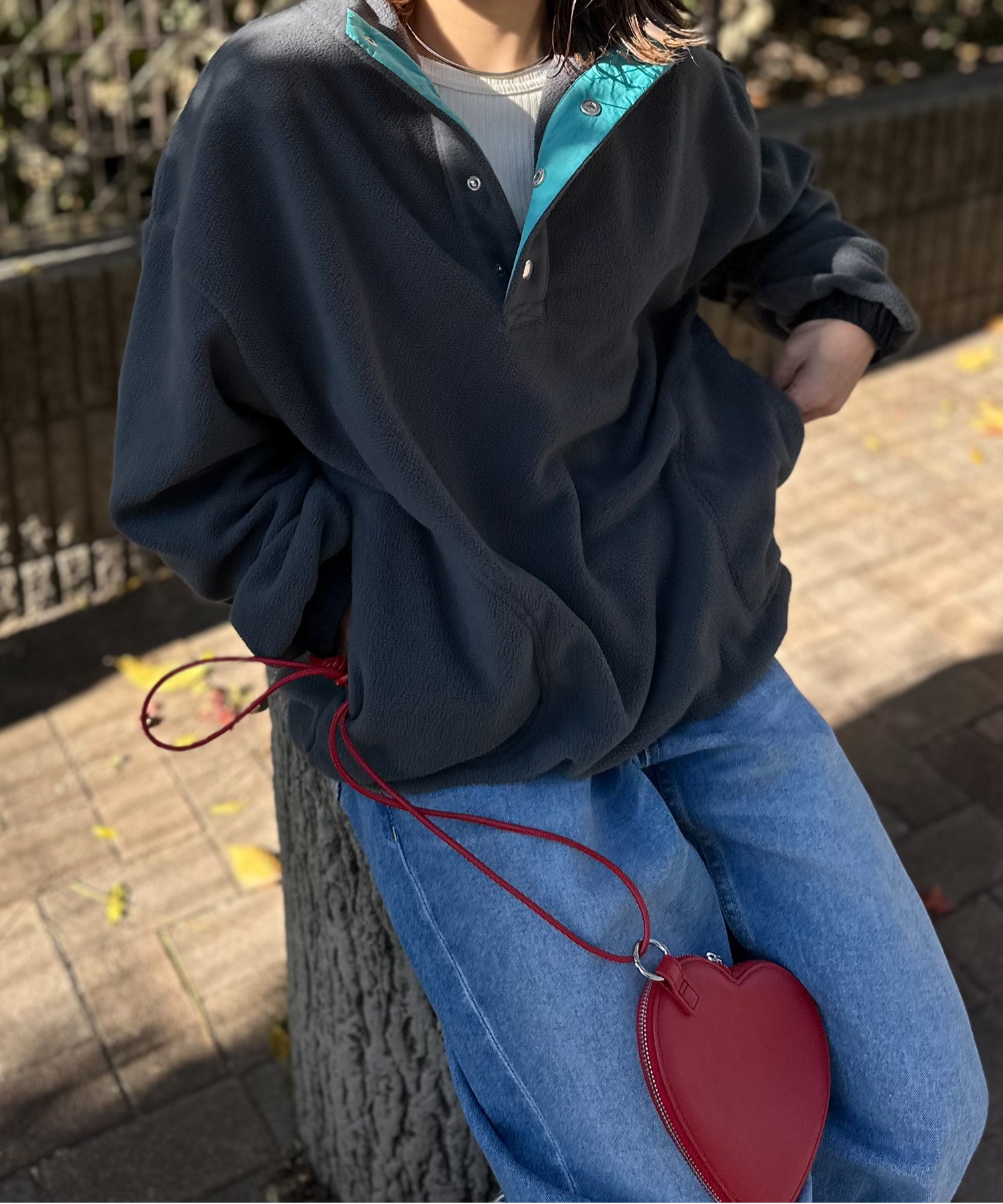 チャコールグレー
model:154cm 着用サイズ:FREE