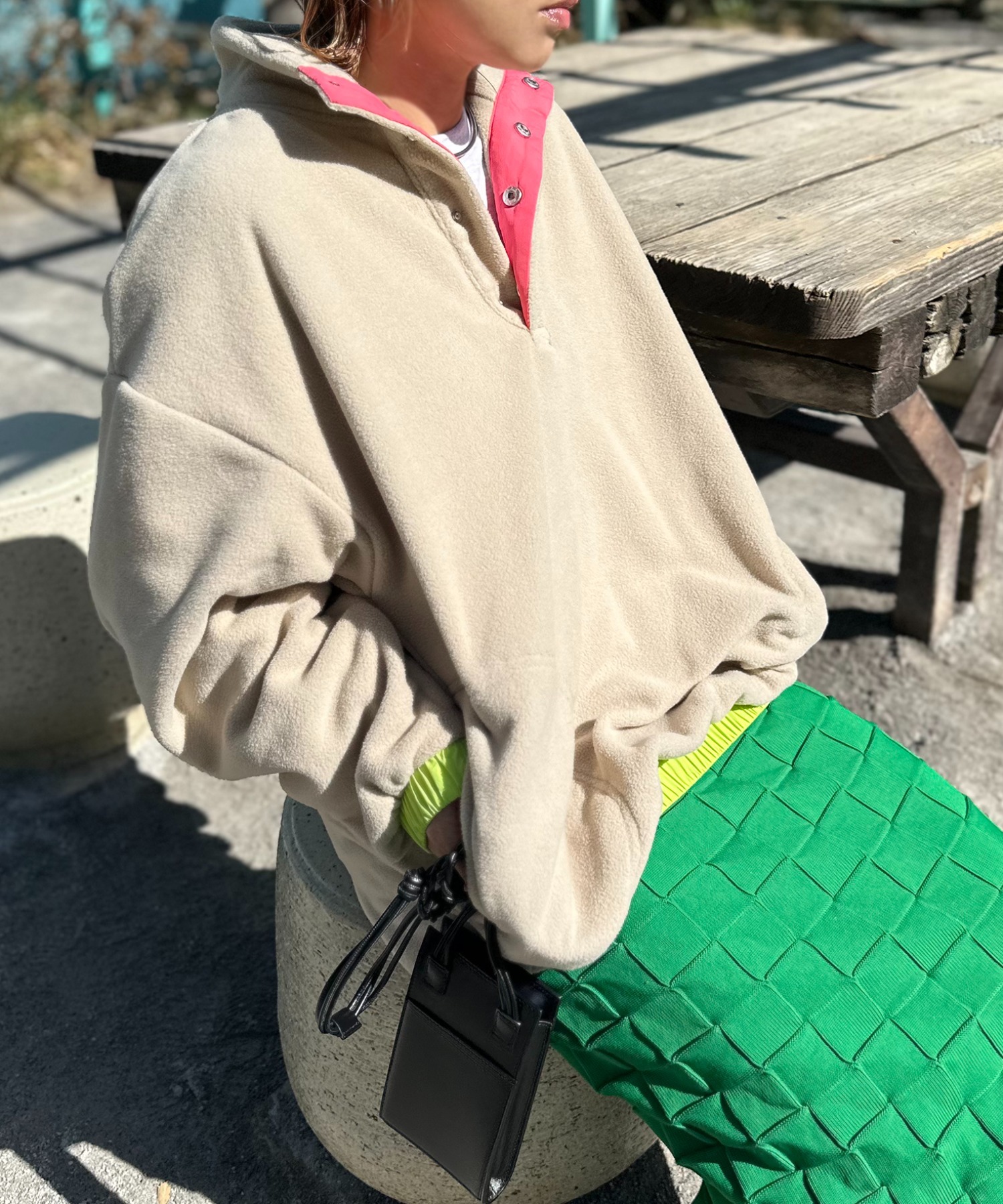 ベージュ
model:154cm 着用サイズ:FREE
