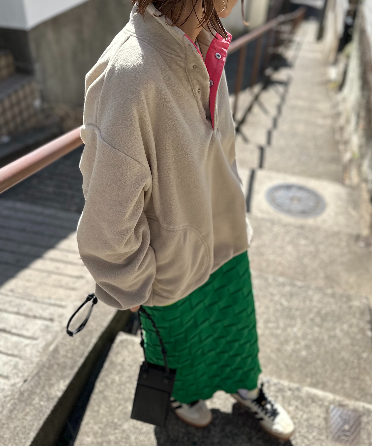 ベージュ
model:154cm 着用サイズ:FREE
