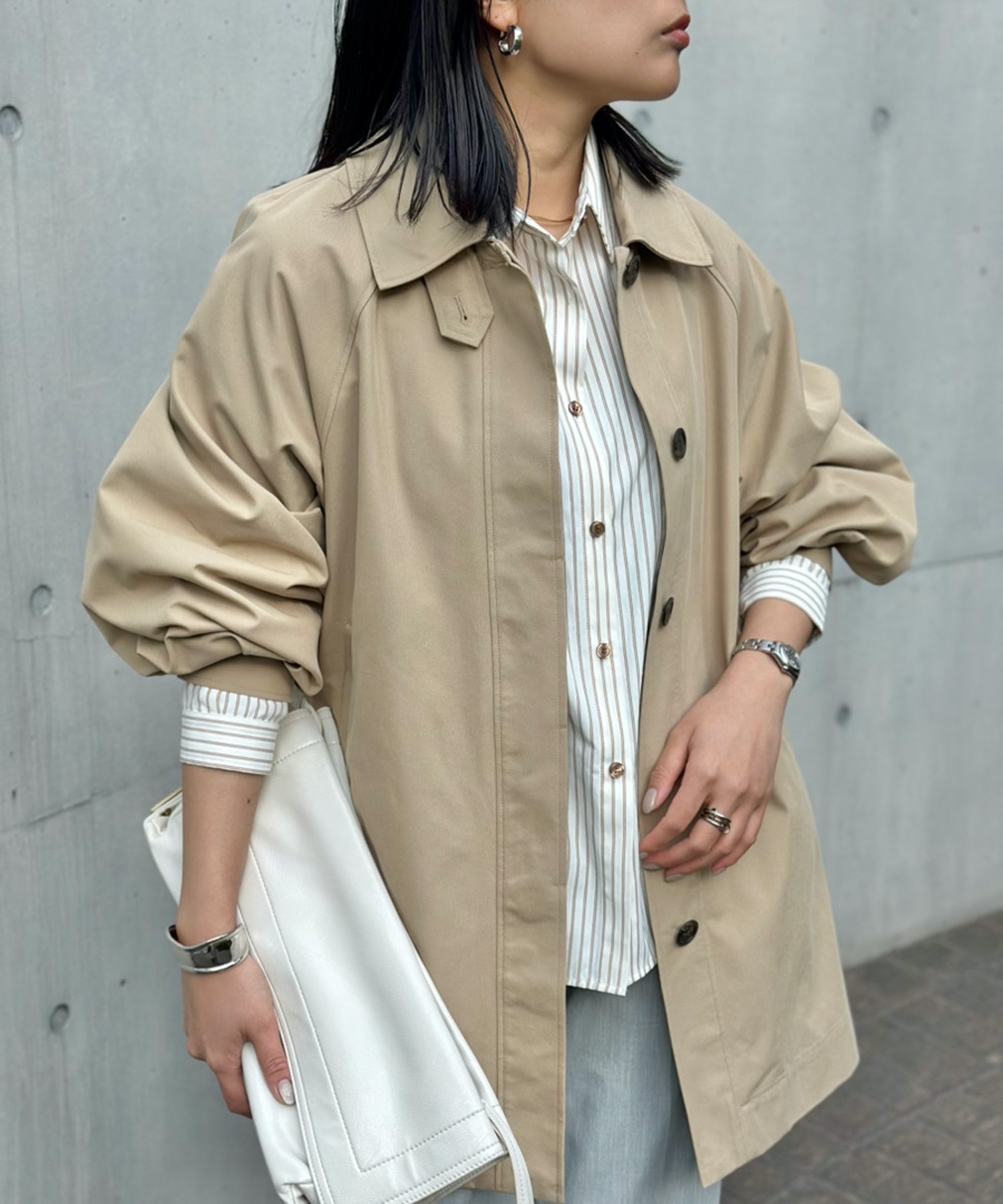 ミドルフレアステンカラーコート Emma Taylor│STYLEDOOR