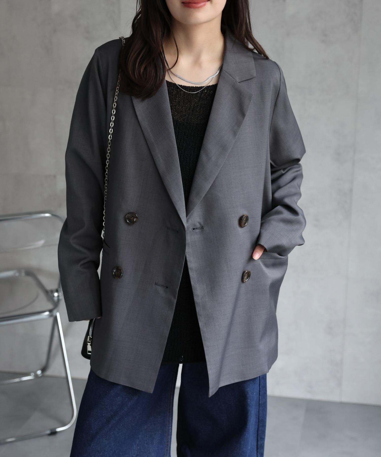 model：156cm 着用サイズ：FREE