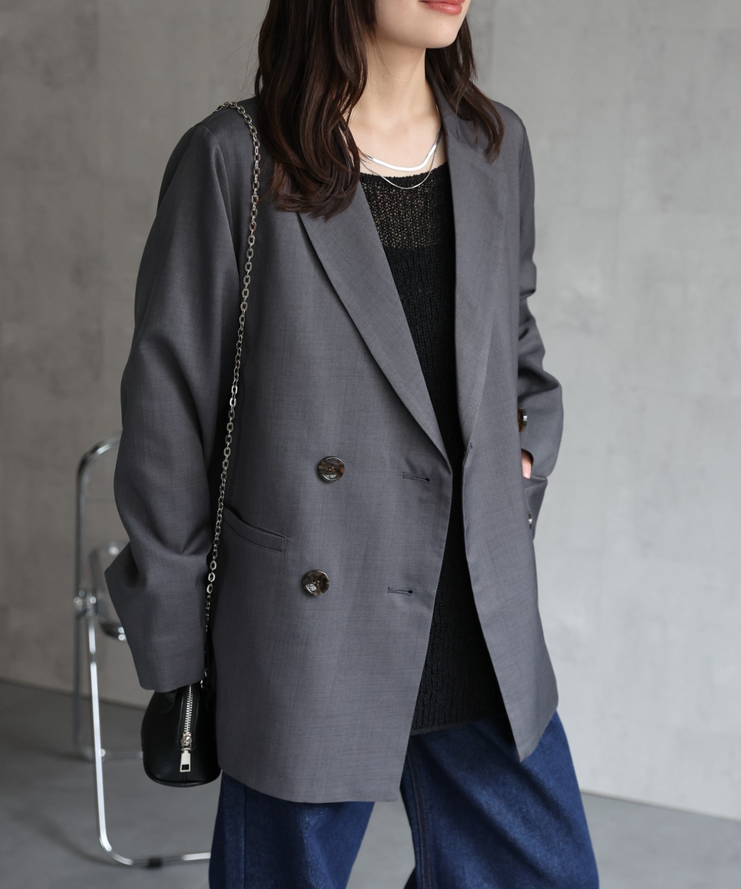 model：156cm 着用サイズ：FREE