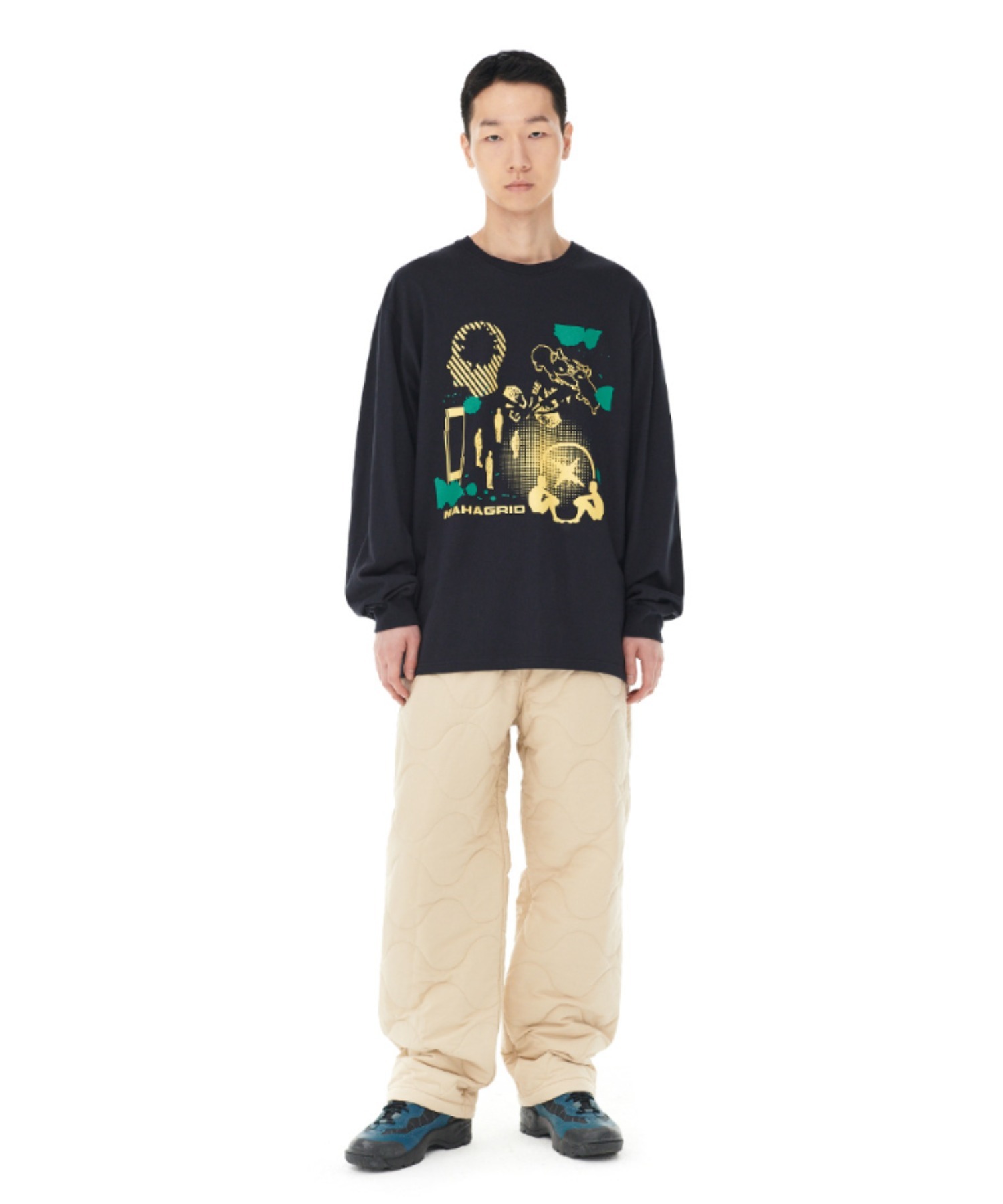 tシャツ 「mahagrid/マハグリッド」HUMAN BEING LS TEE/ヒューマンビーイング 長袖Tシャツ レディース メンズ mahagrid/マハグリッド』HUMAN BEING LS TEE/ヒューマン