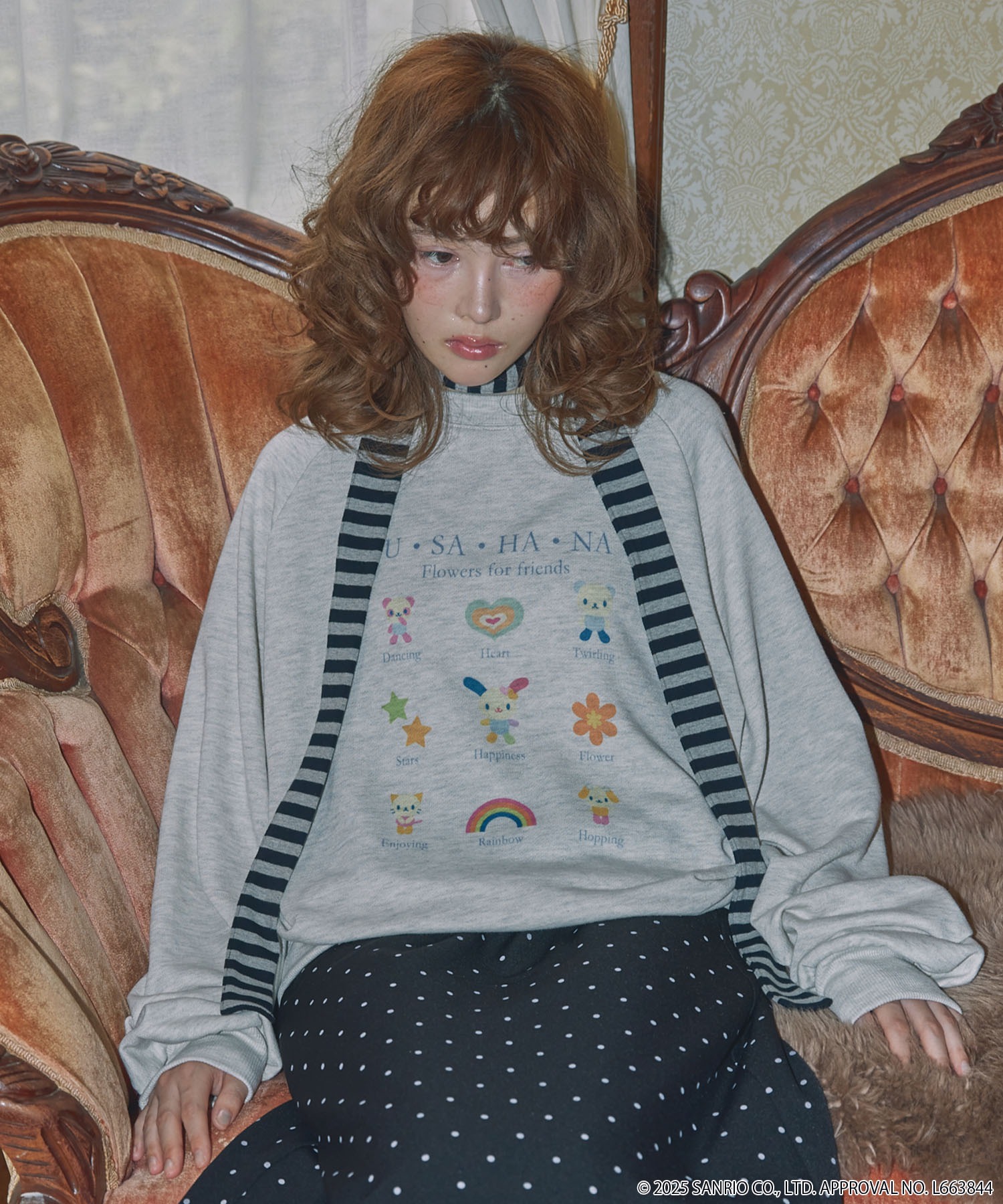 Unblend】【ウサハナ】別注 グラフィックプリント アソート ラグラン