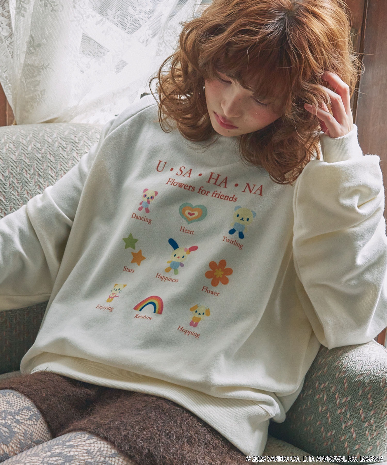 Unblend】【ウサハナ】別注 グラフィックプリント アソート ラグラン