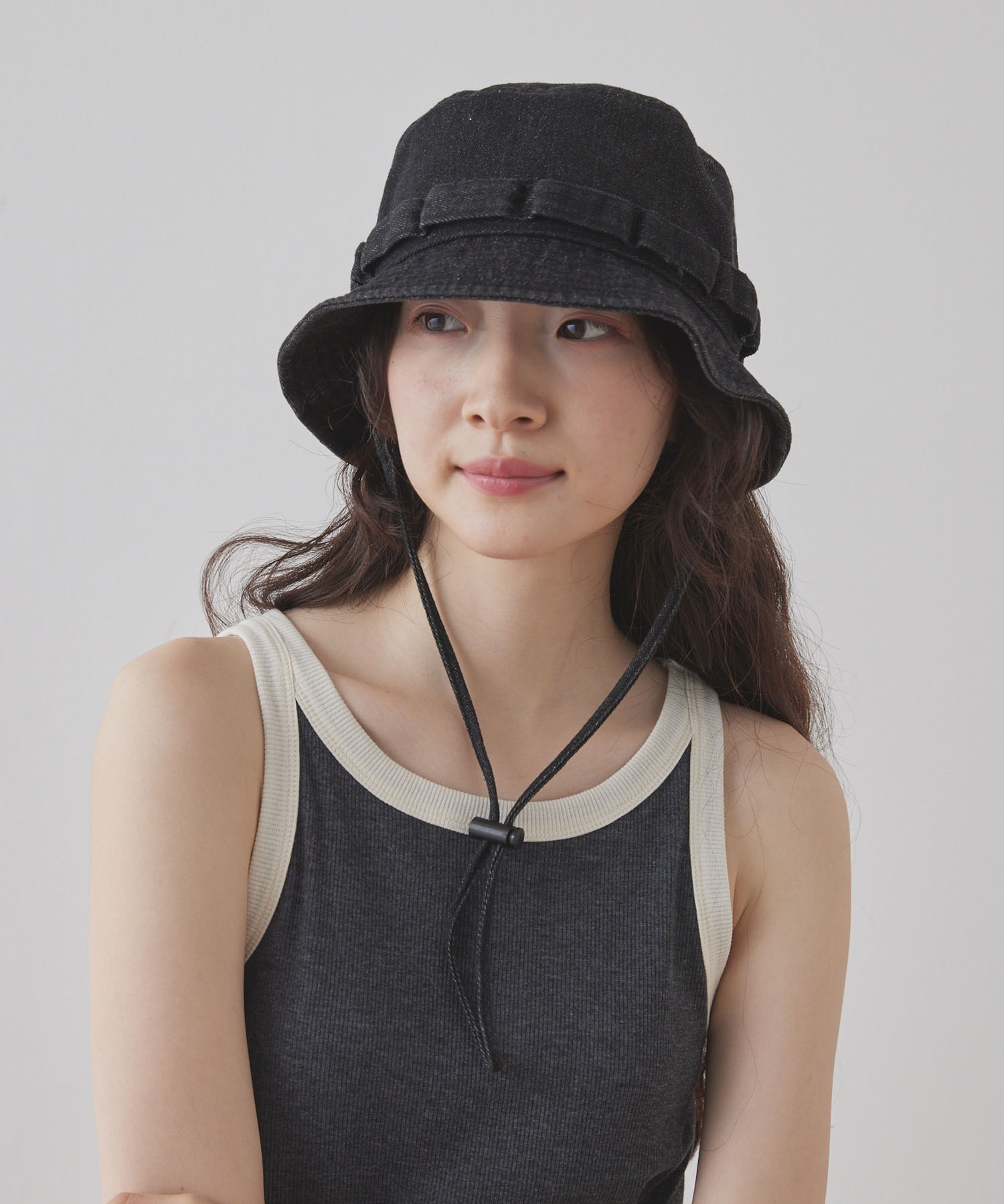 Unblend】ドローコード付き デニム バケットハット MONO-MART