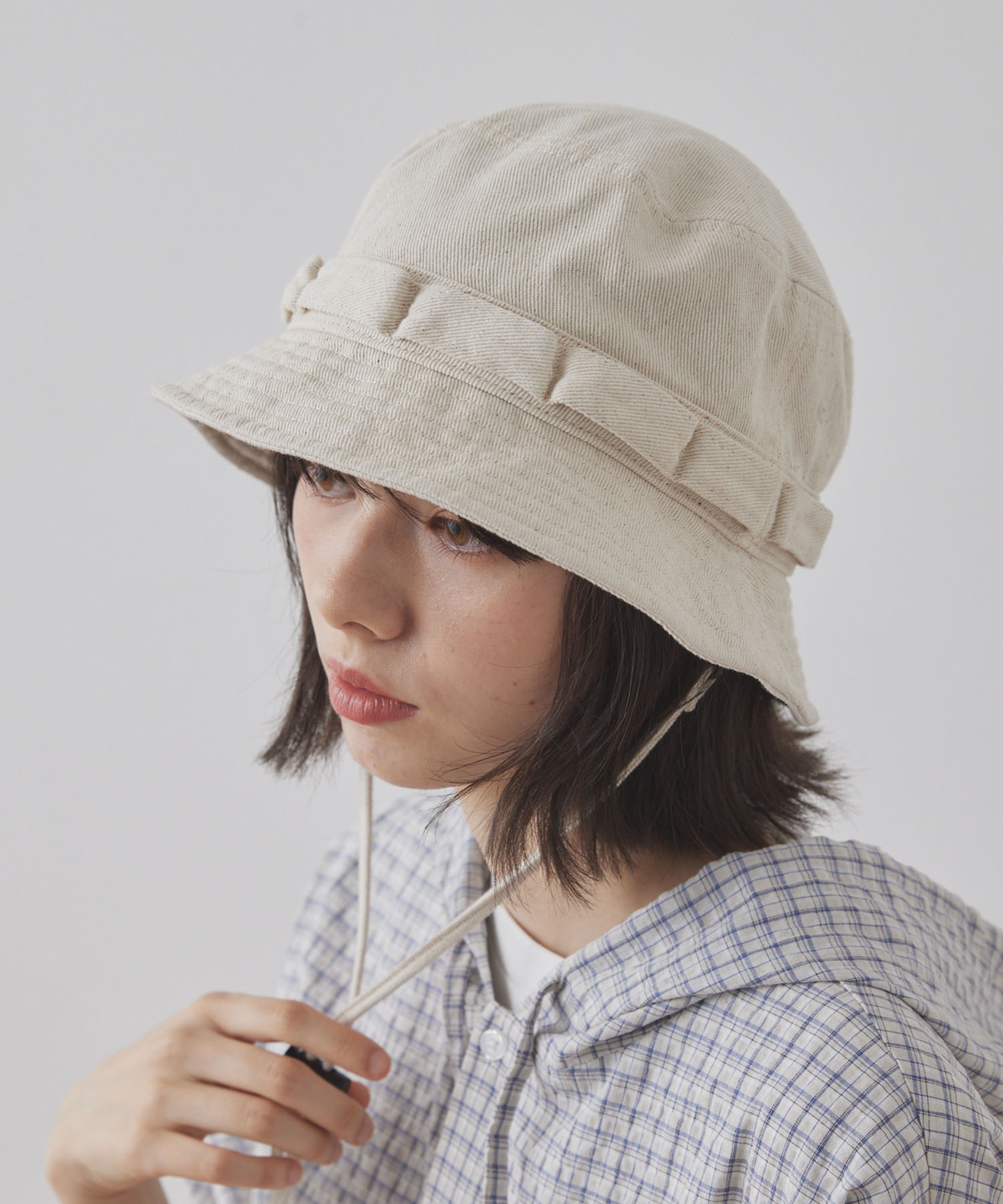 Unblend】ドローコード付き デニム バケットハット MONO-MART