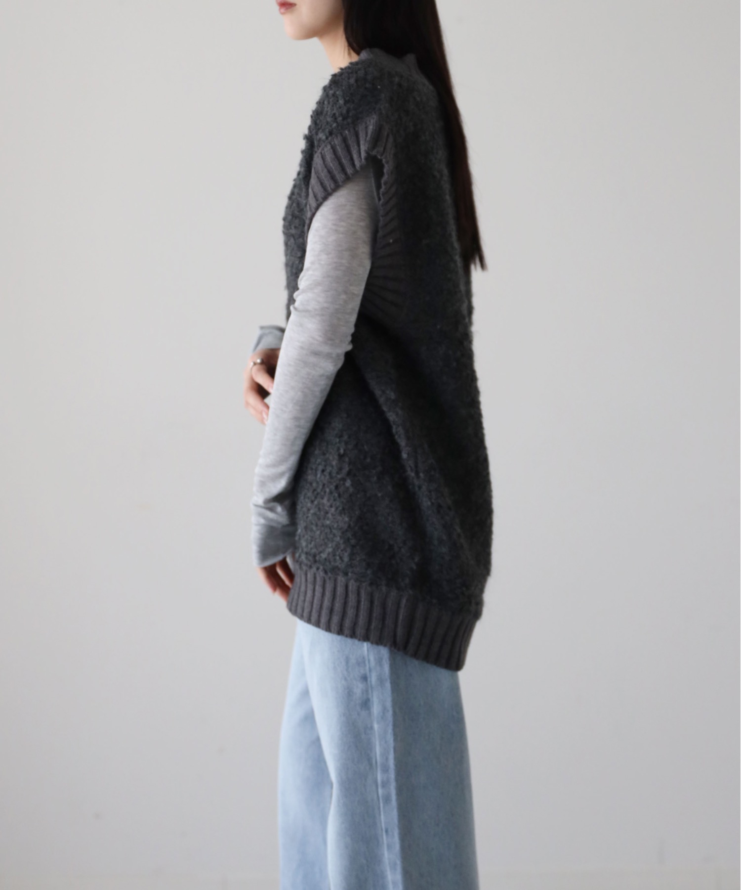 model：164cm. 着用サイズ：FREE