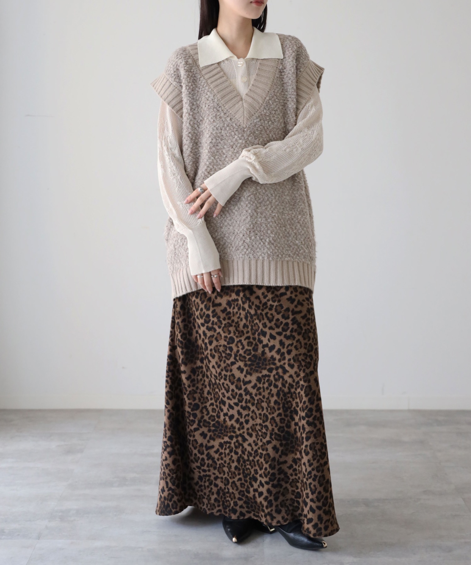 model：164cm. 着用サイズ：FREE