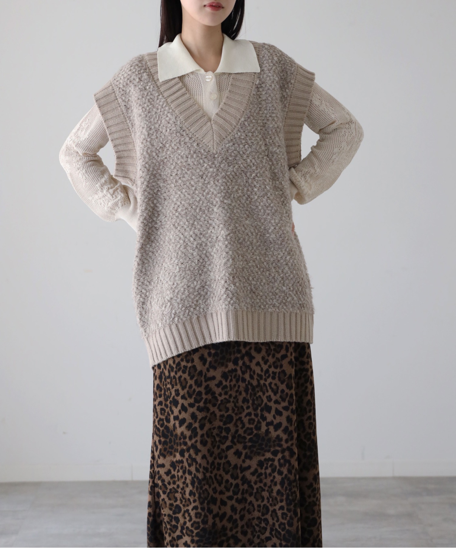 model：164cm. 着用サイズ：FREE