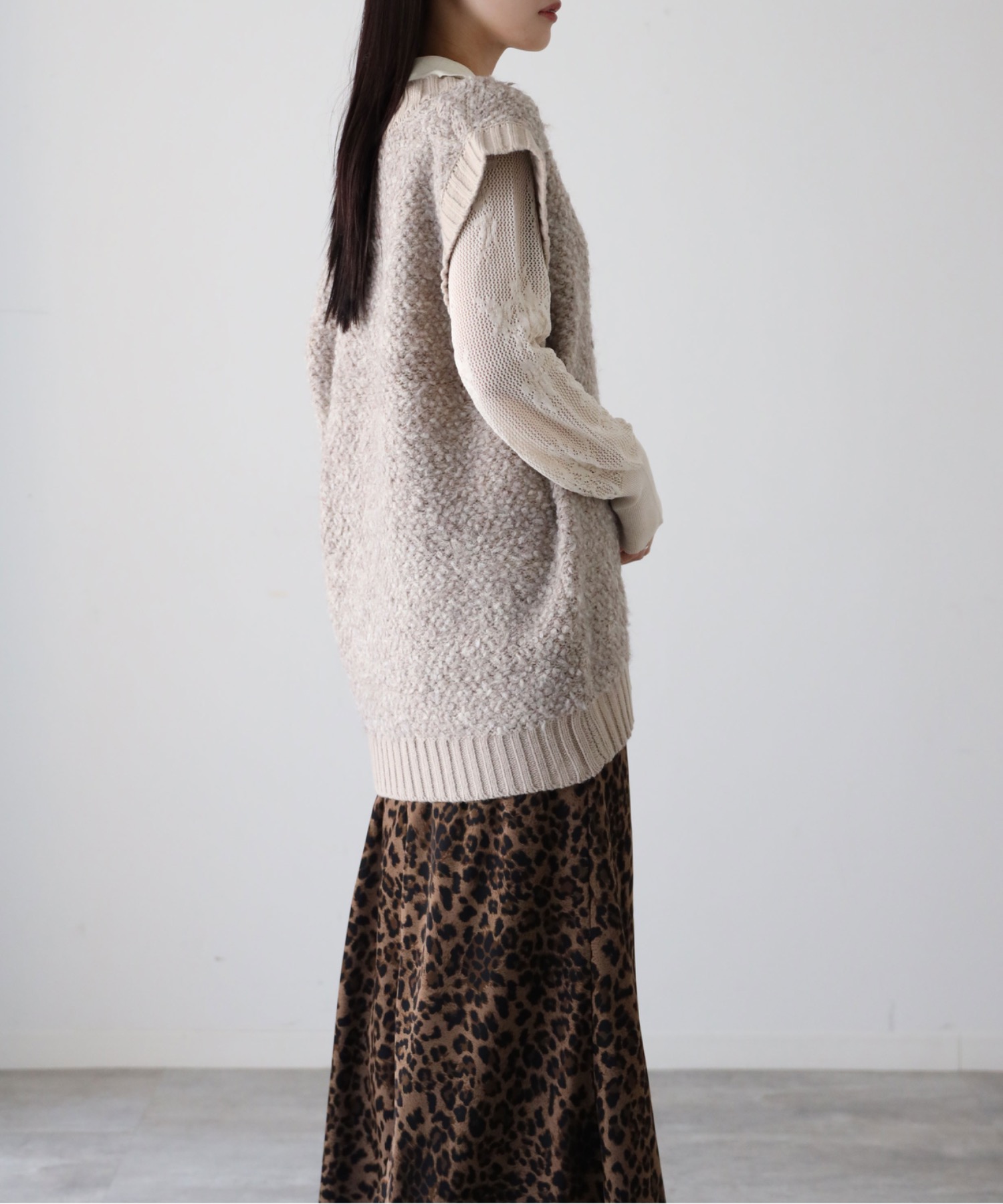 model：164cm. 着用サイズ：FREE