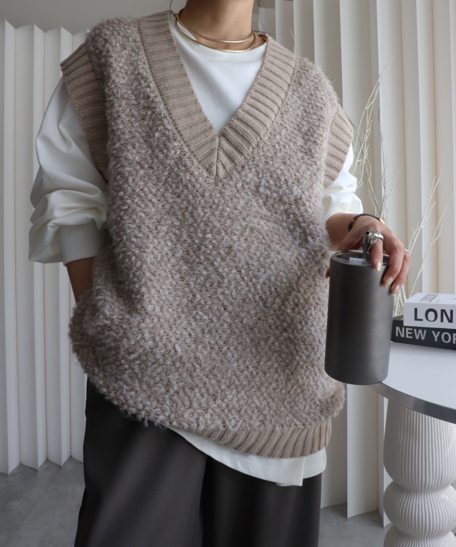 model：164cm. 着用サイズ：FREE