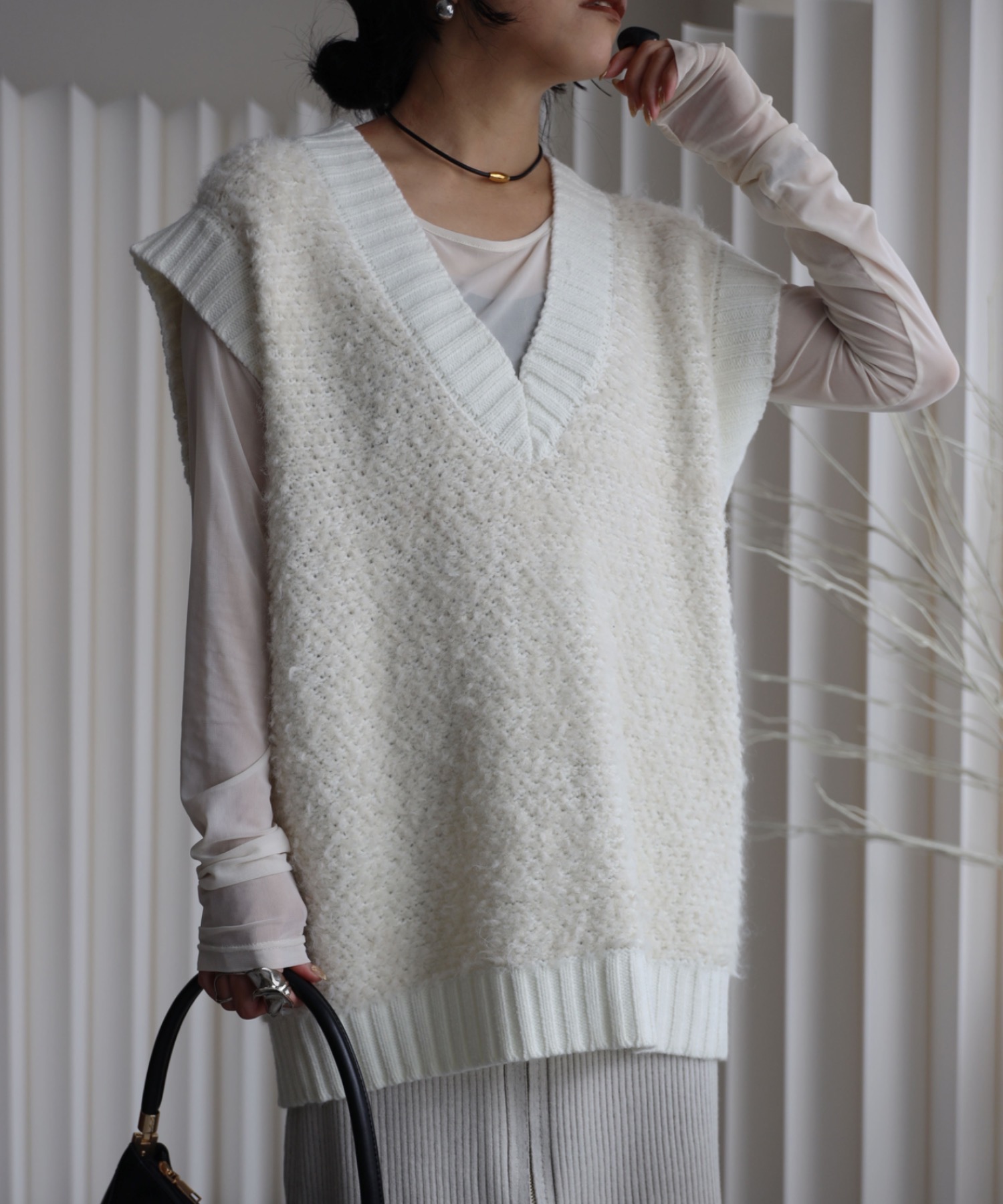 model：155cm. 着用サイズ：FREE