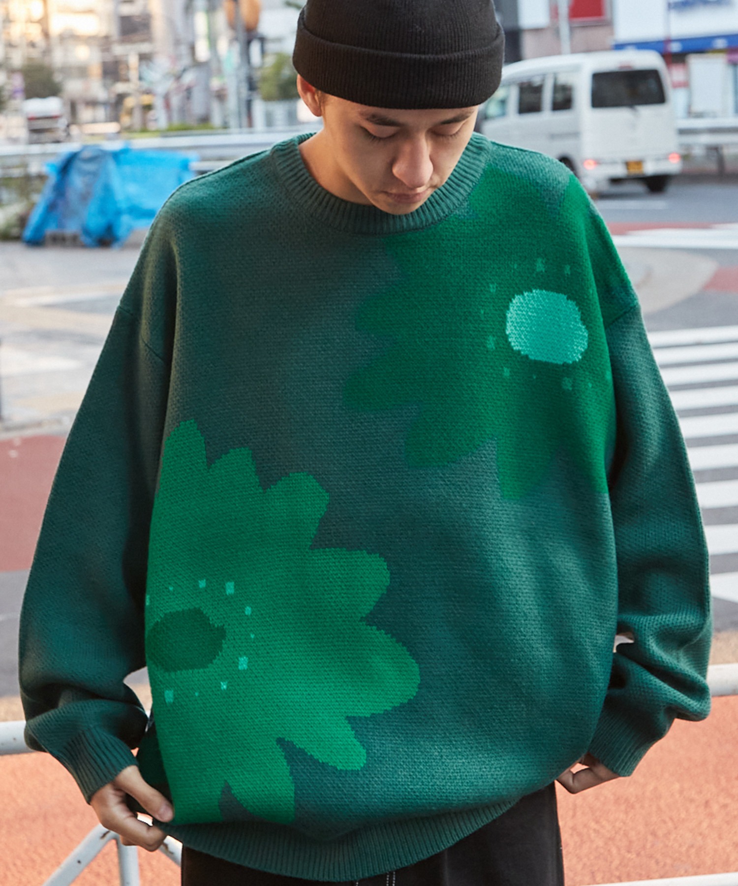 Floowm フルーム Wジャガード フラワーグラフィック ビッグシルエットプルオーバーニット 22 Winter Mono Mart Mono Mart モノマート 公式オンラインストア