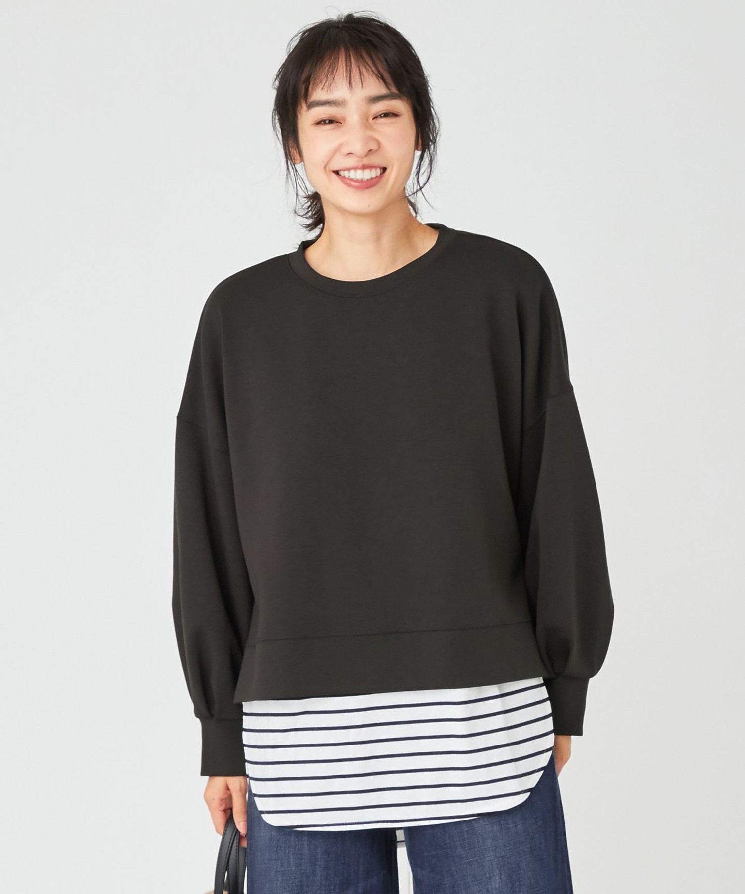 ライトストレッチドロップショルダースウェット プルオーバー Energyliving Com