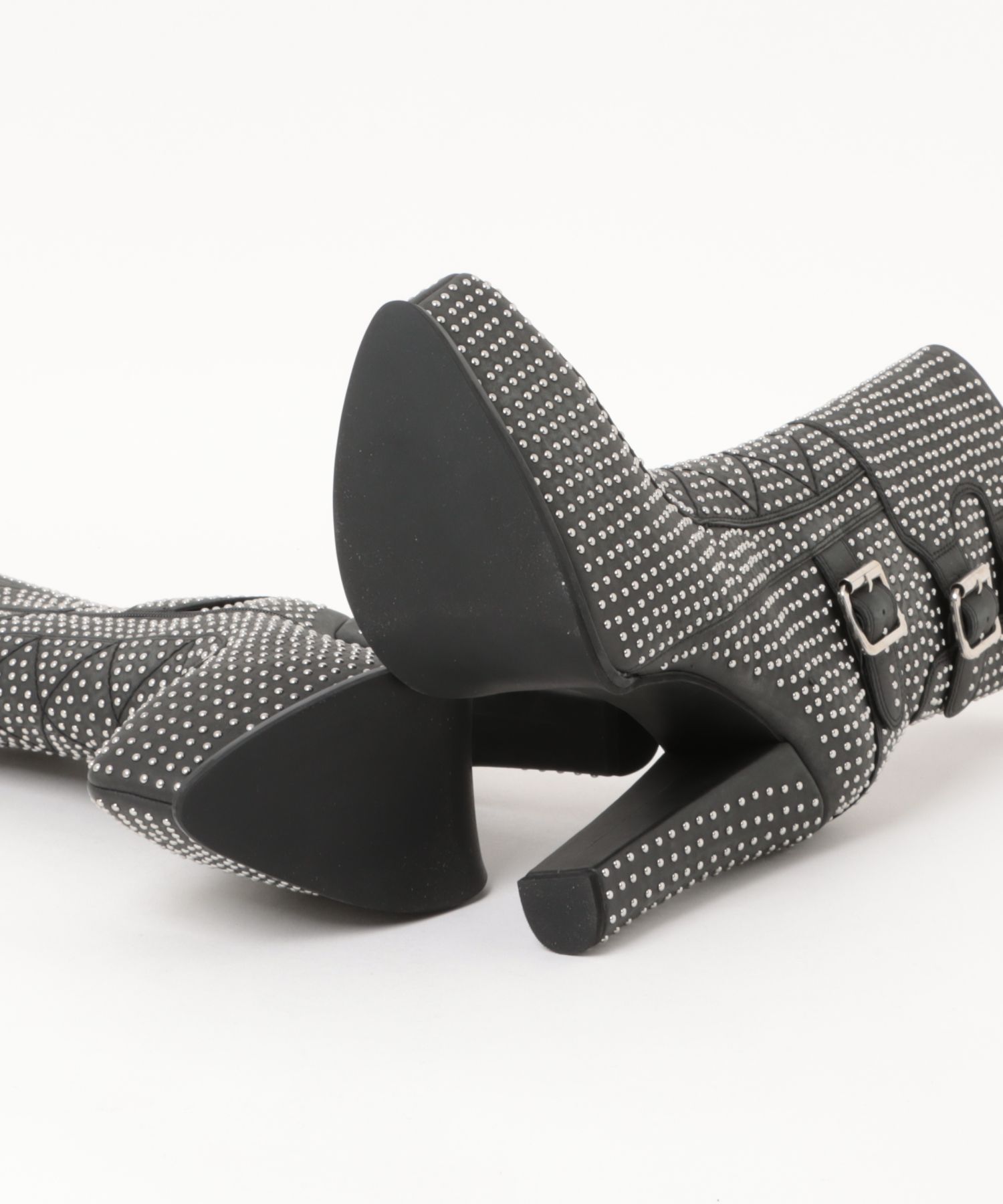 スタッズデザイン プラットフォームロングブーツ Jeffrey Campbell