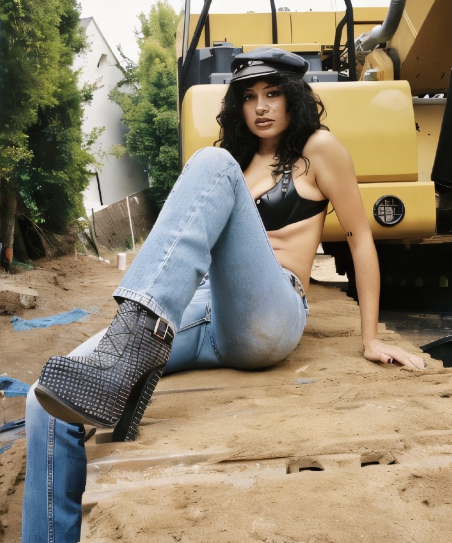 スタッズデザイン プラットフォームロングブーツ Jeffrey Campbell