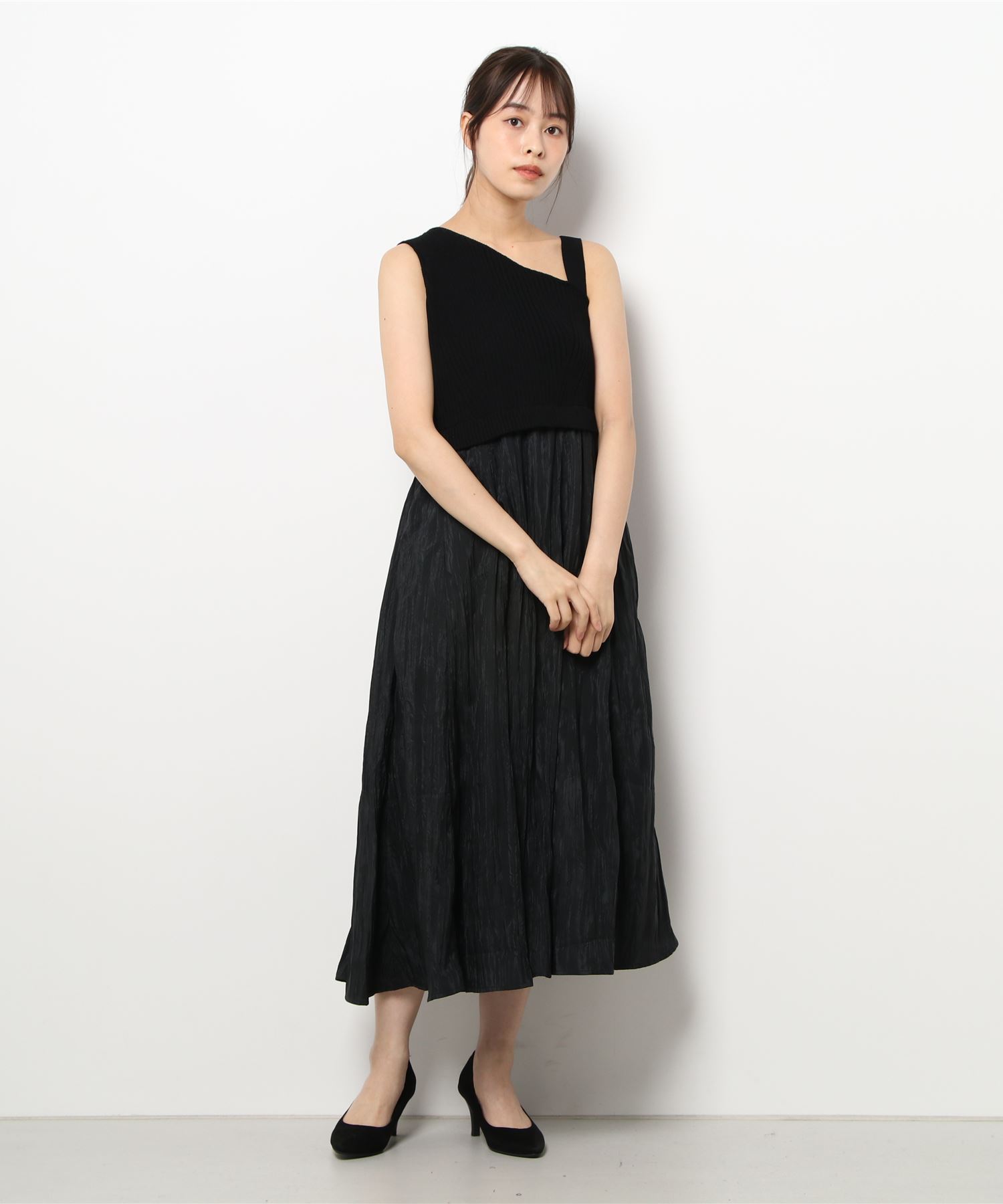 CELFORDワンショルニットドッキングワンピース CELFORDワンショルニットドッキングワンピース