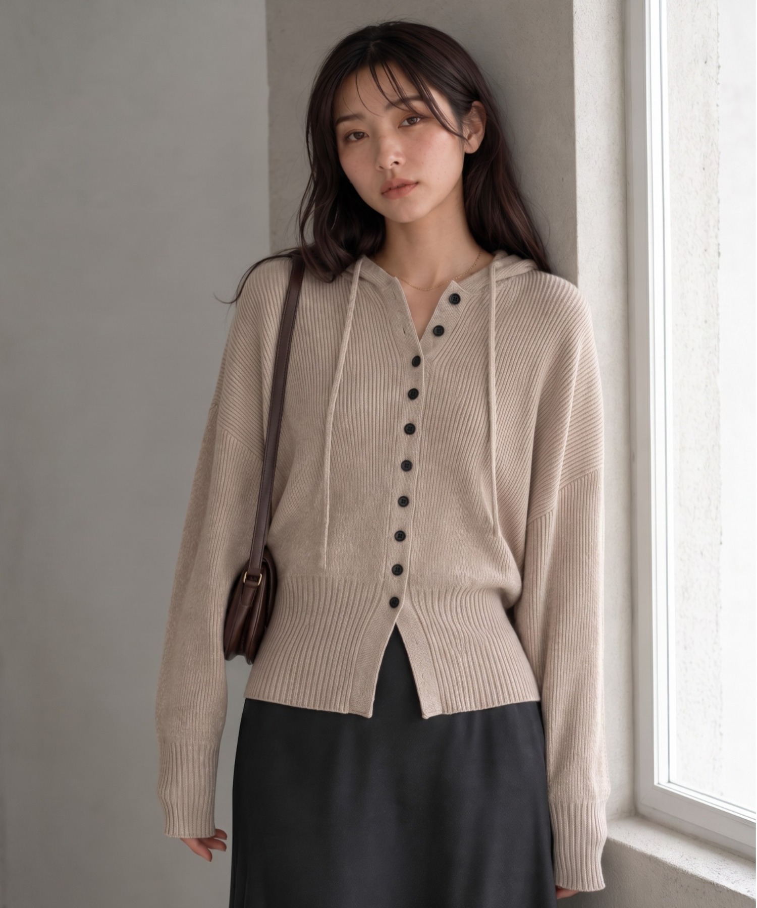 model：160cm
着用サイズ：F