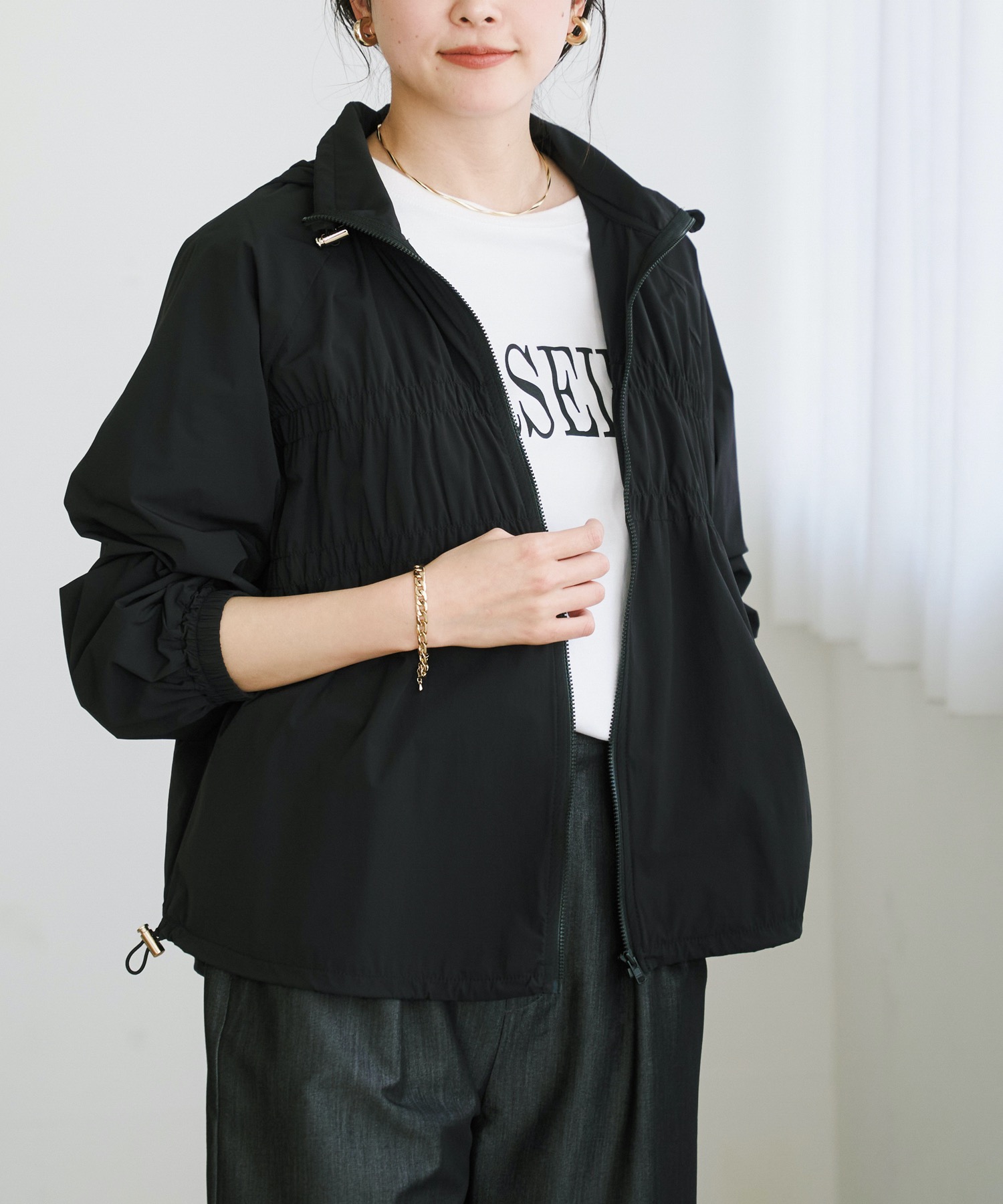 UVカット2wayギャザーブルゾン Emma Taylor│STYLEDOOR スタイルドア