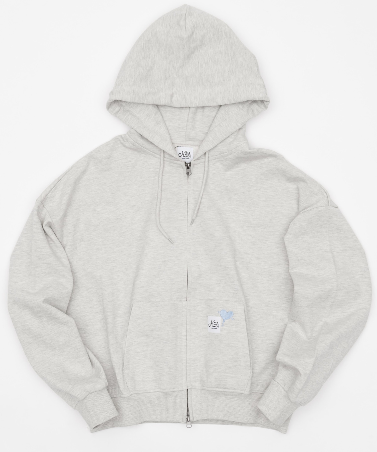 Balloon short zip hoodie / укорочённая худи с молнией и объёмными рукавами
