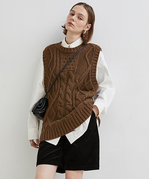 Fano Studios】Cable knit vest FD20S033-ファッション通販サイト