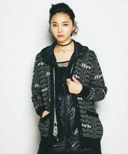 HYSTERIC LOGO総柄ジャカード カーディガン