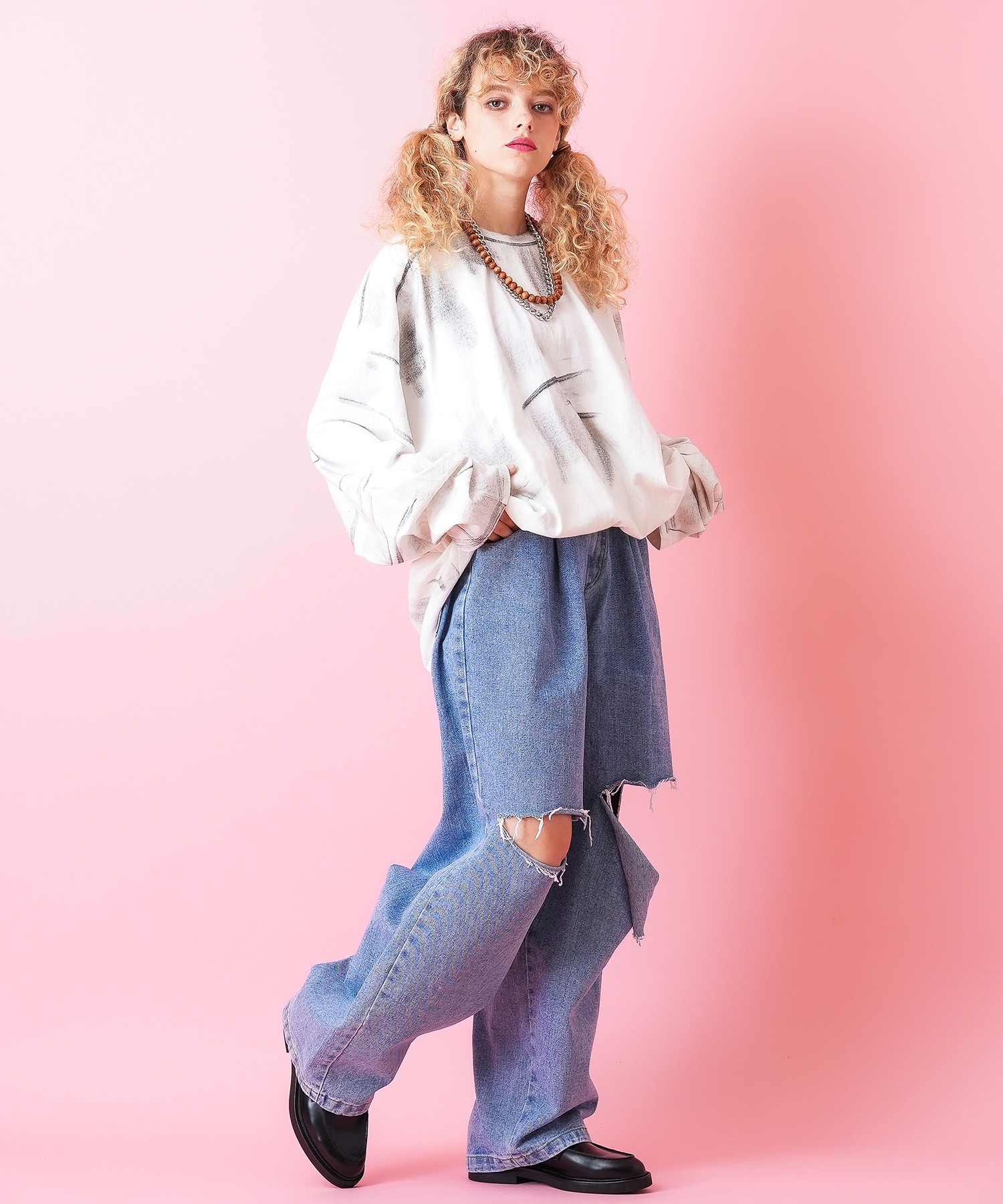 a.p.o.v. -ankoROCK's select- ダートスプレーペイントカットソー