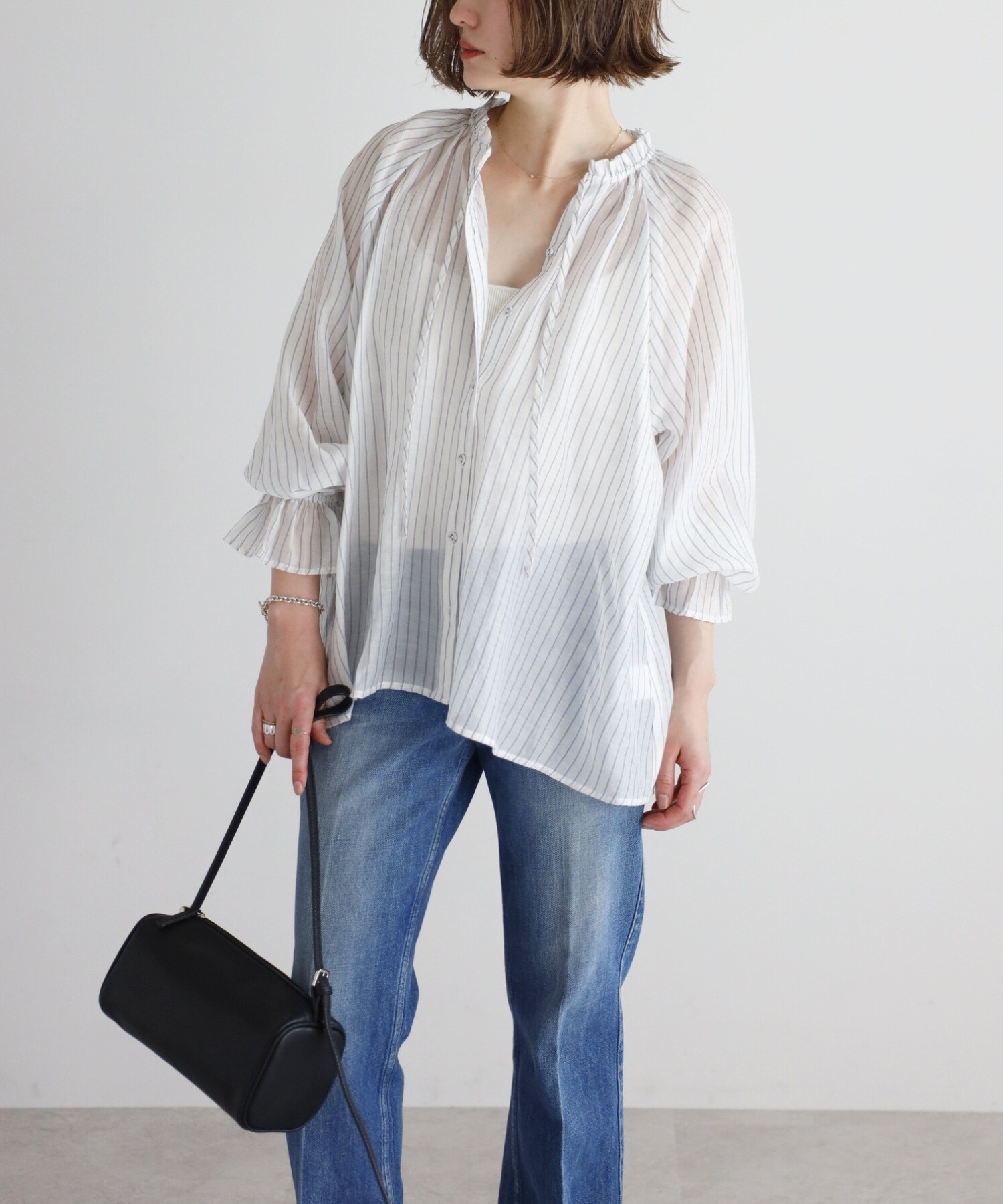 model：H158 着用サイズ：FREE