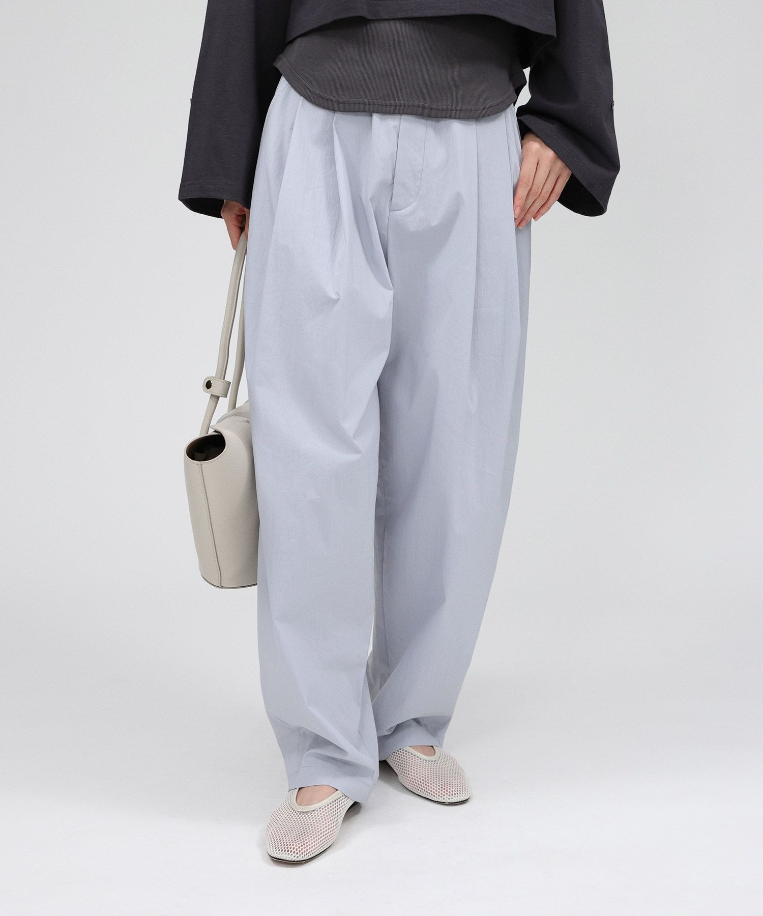 コットンナイロンタックパンツ