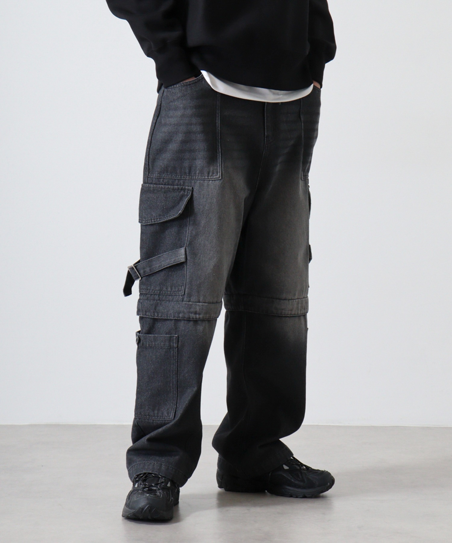 Denim cargo pants / 2WAYデニムカーゴパンツ unisex 【公式通販】
