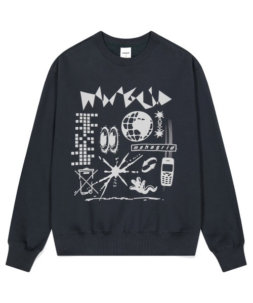 mahagrid/マハグリッド』NETWORK SPARK SWEATSHIRT/ネットワーク