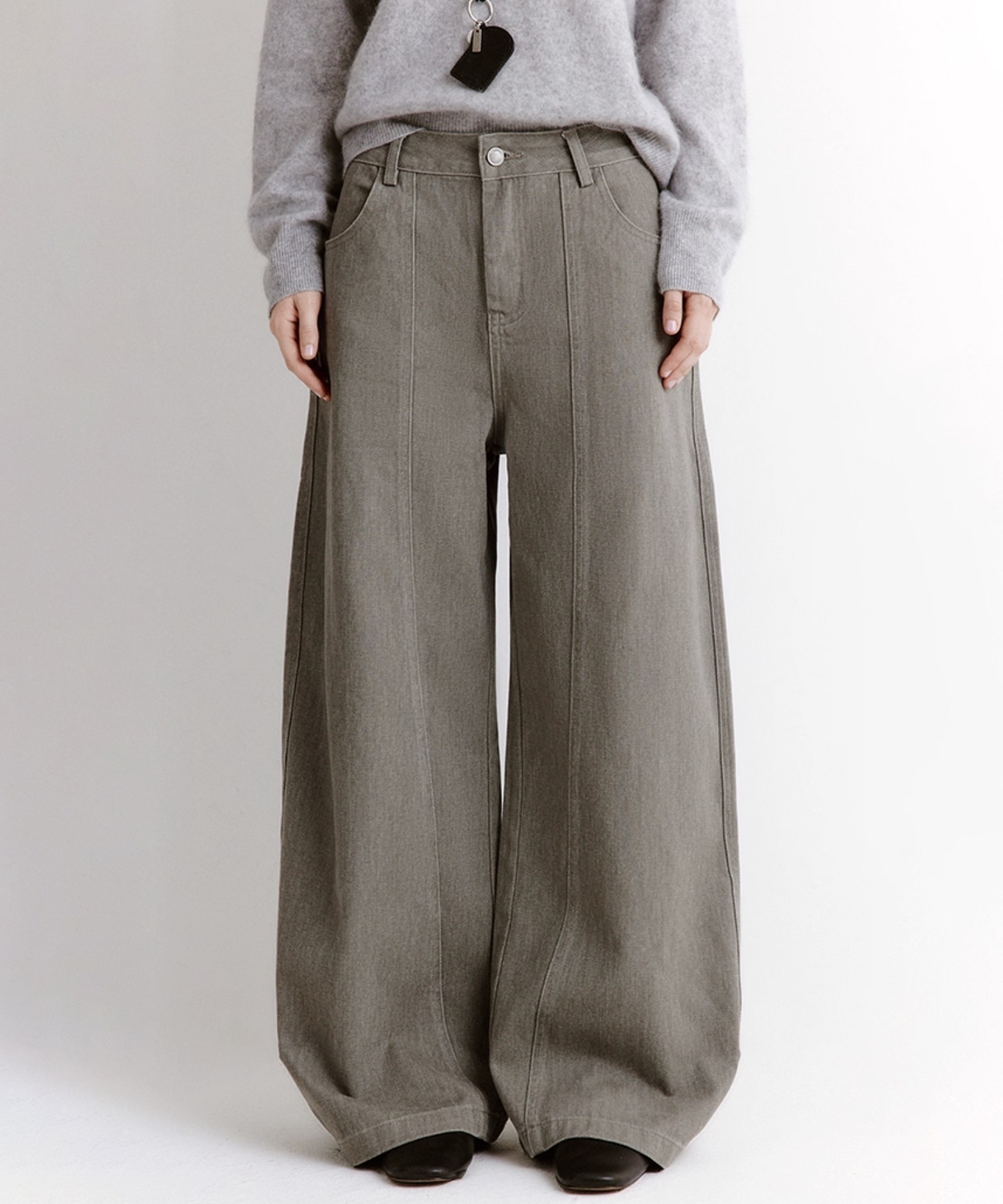 センターシーム ストレードワイドデニムパンツ FD25K036【Fano Studios