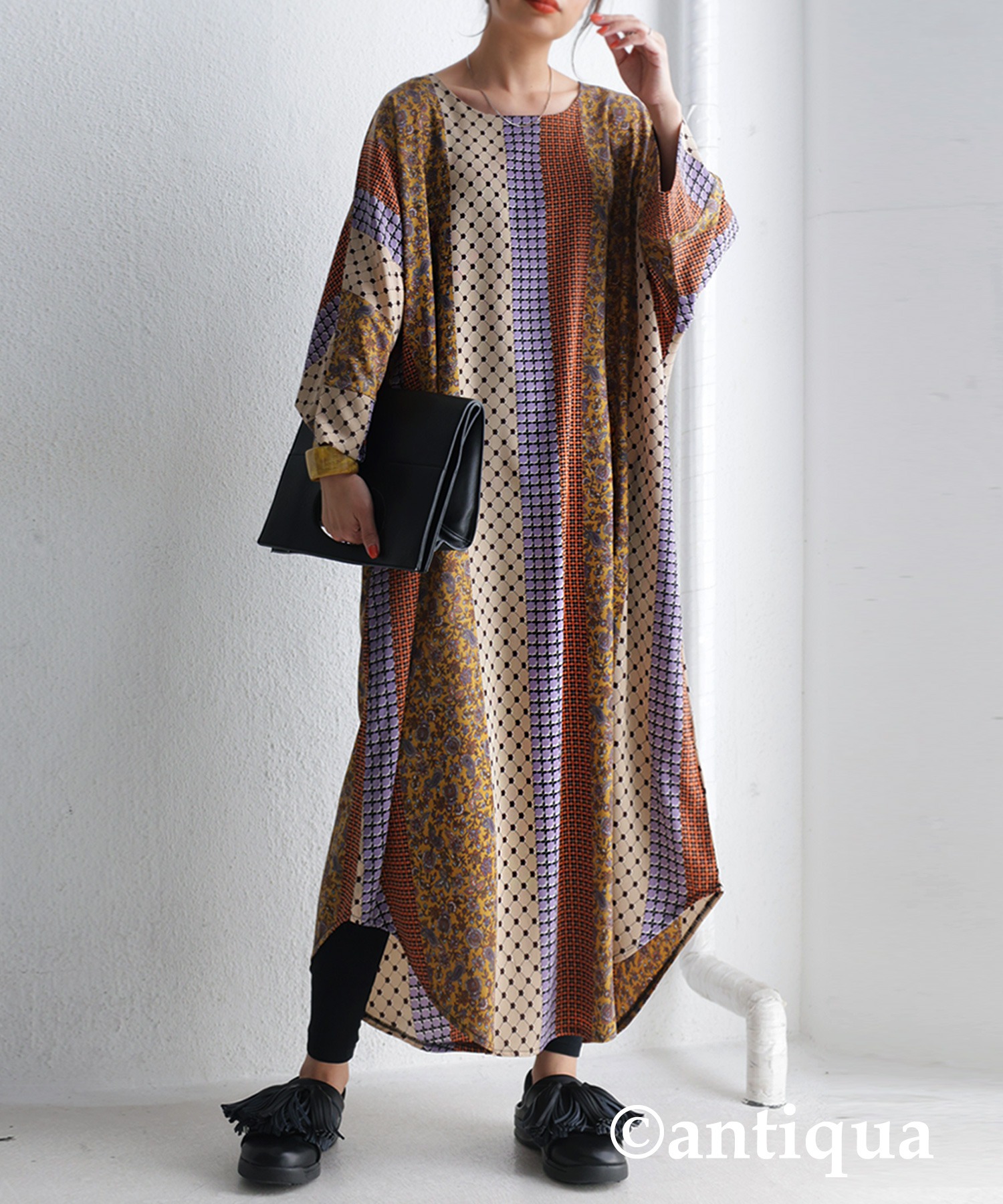 配色レトロ柄ワンピース Dinaspmptsp Pemalangkab Go Id