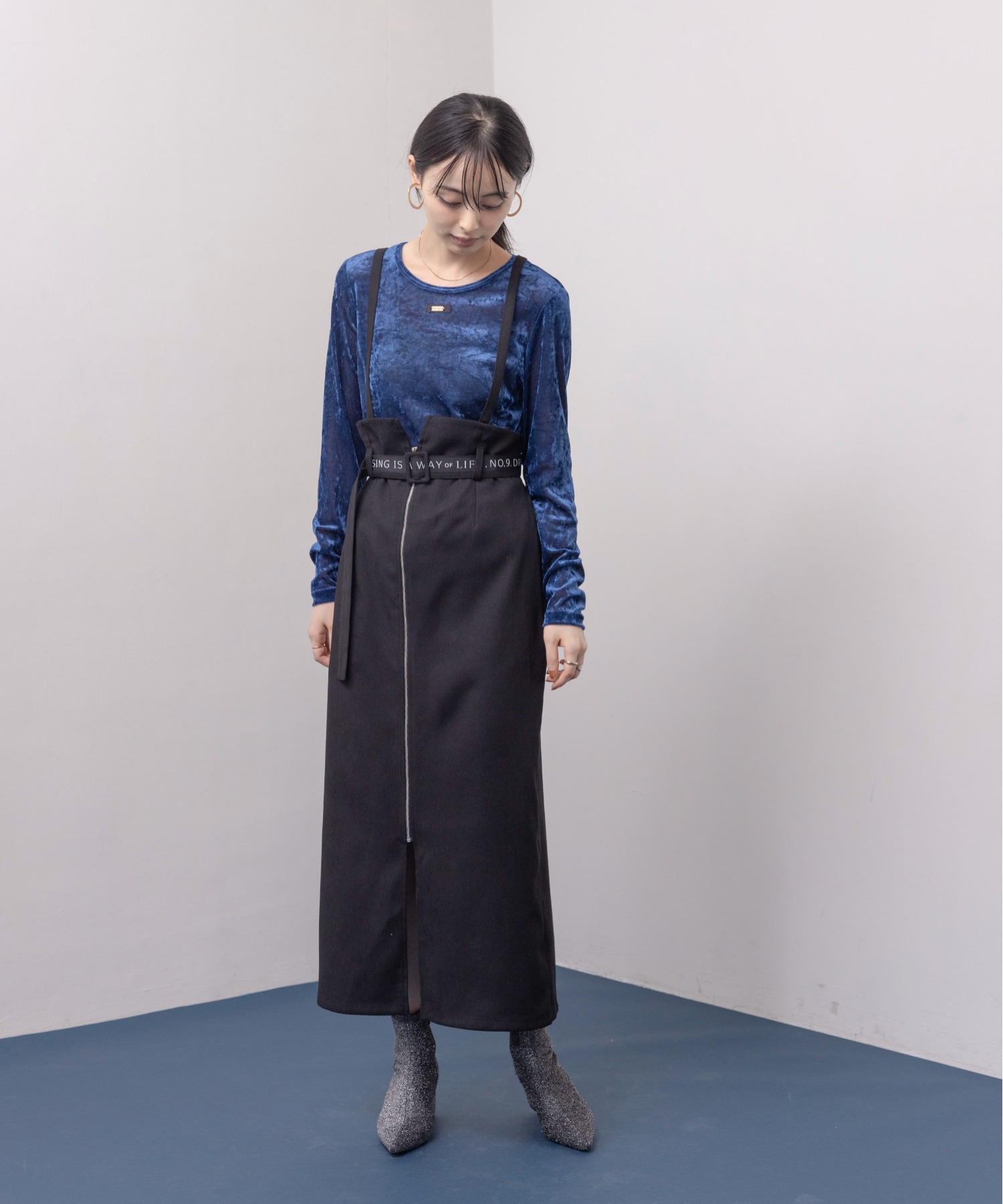 ベロアメッシュ プレート付きトップス Eimee Law│Eimee Law & LHELBIE