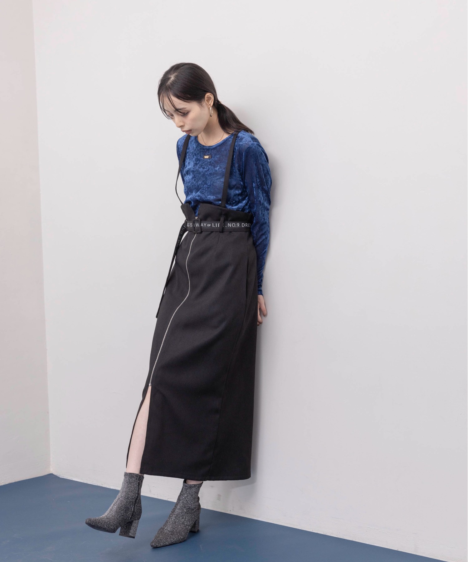 ベロアメッシュ プレート付きトップス Eimee Law│Eimee Law & LHELBIE