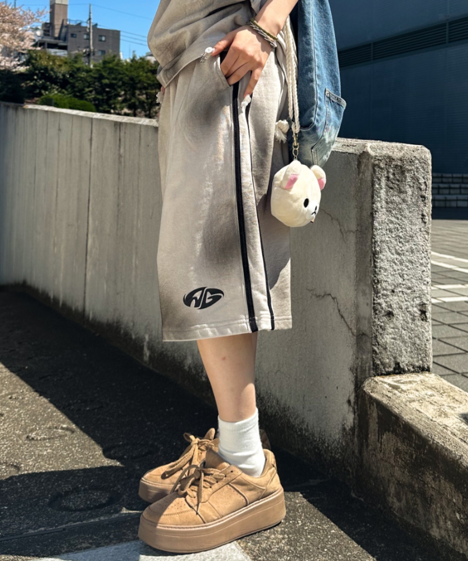 A’GEM/9 × .kom A'GEM/9 × .kom 『A'gem/エージェム』 ラインスウェットパンツ A