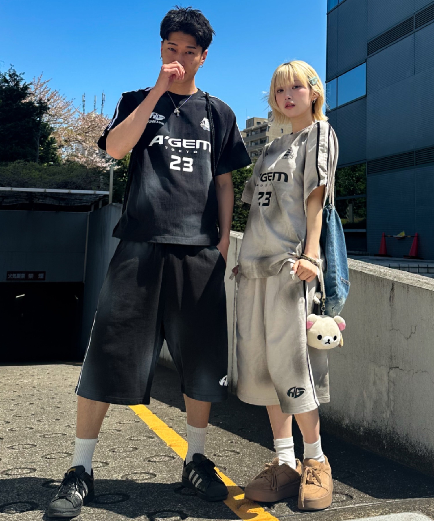 A’GEM/9 × .kom A'GEM/9 × .kom 『A'gem/エージェム』 ラインスウェットパンツ A