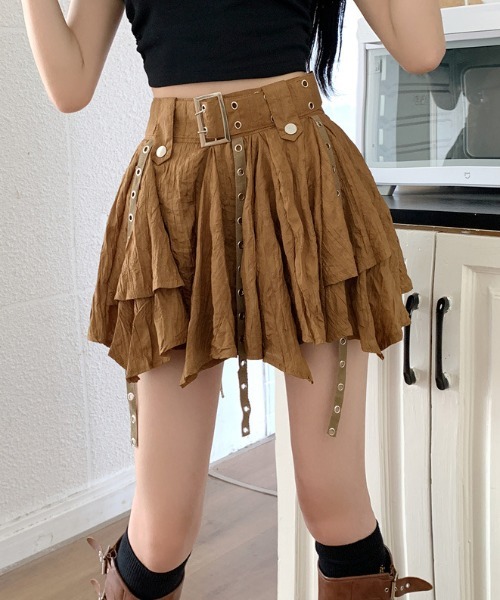 A'GEM/9 × .kom 『.KOM/ドットケーオーエム』 ハトメデザインスカート