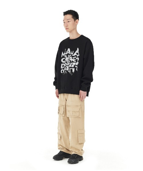 トレーナー スウェット 「mahagrid/マハグリッド」BROKEN SWEATSHIRT/ブロークンスウェット レディース メンズ mahagrid/マハグリッド』BROKEN SWEATSHIRT/ブロークン