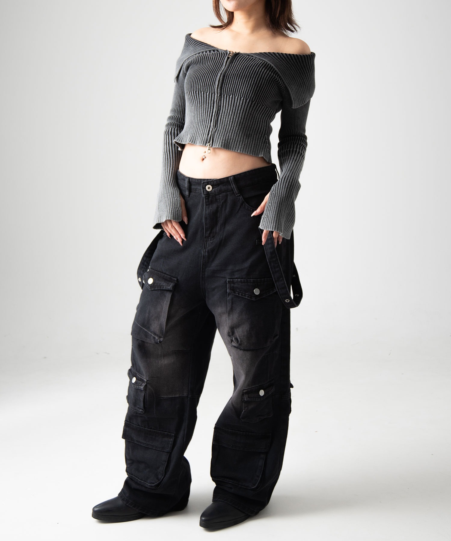 トップス KeyM Zadie Crochet Lace Top - Black Iris – AFRM