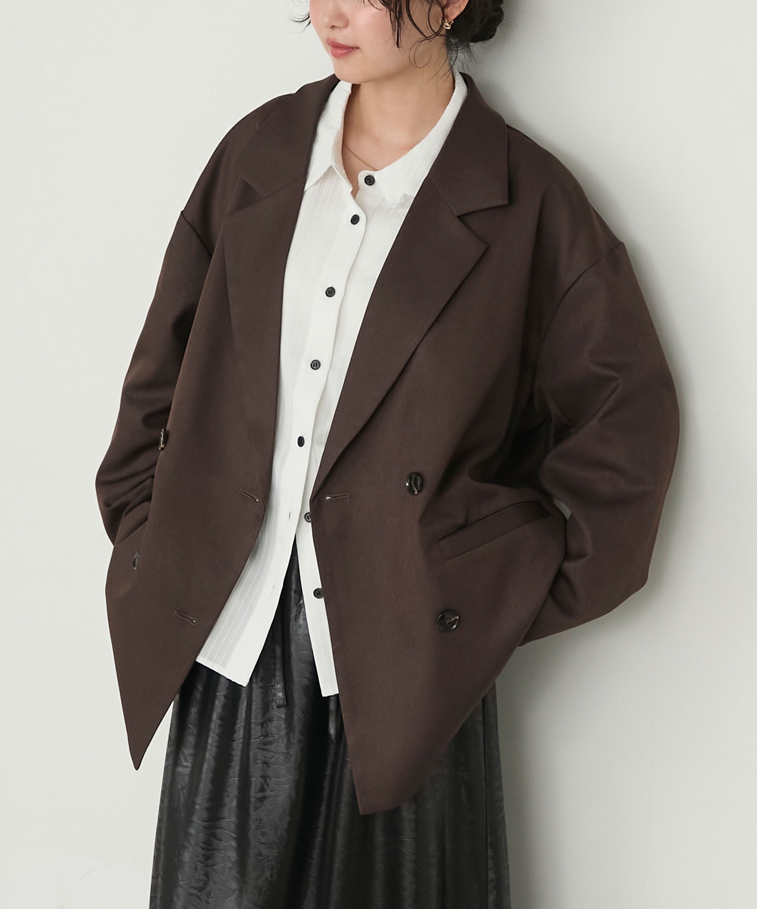 forksy.】【セットアップ対応】ウェルトポケットダブルテーラード