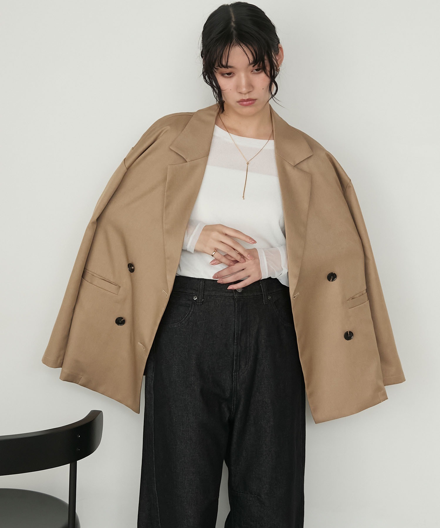 forksy.】【セットアップ対応】ウェルトポケットダブルテーラード