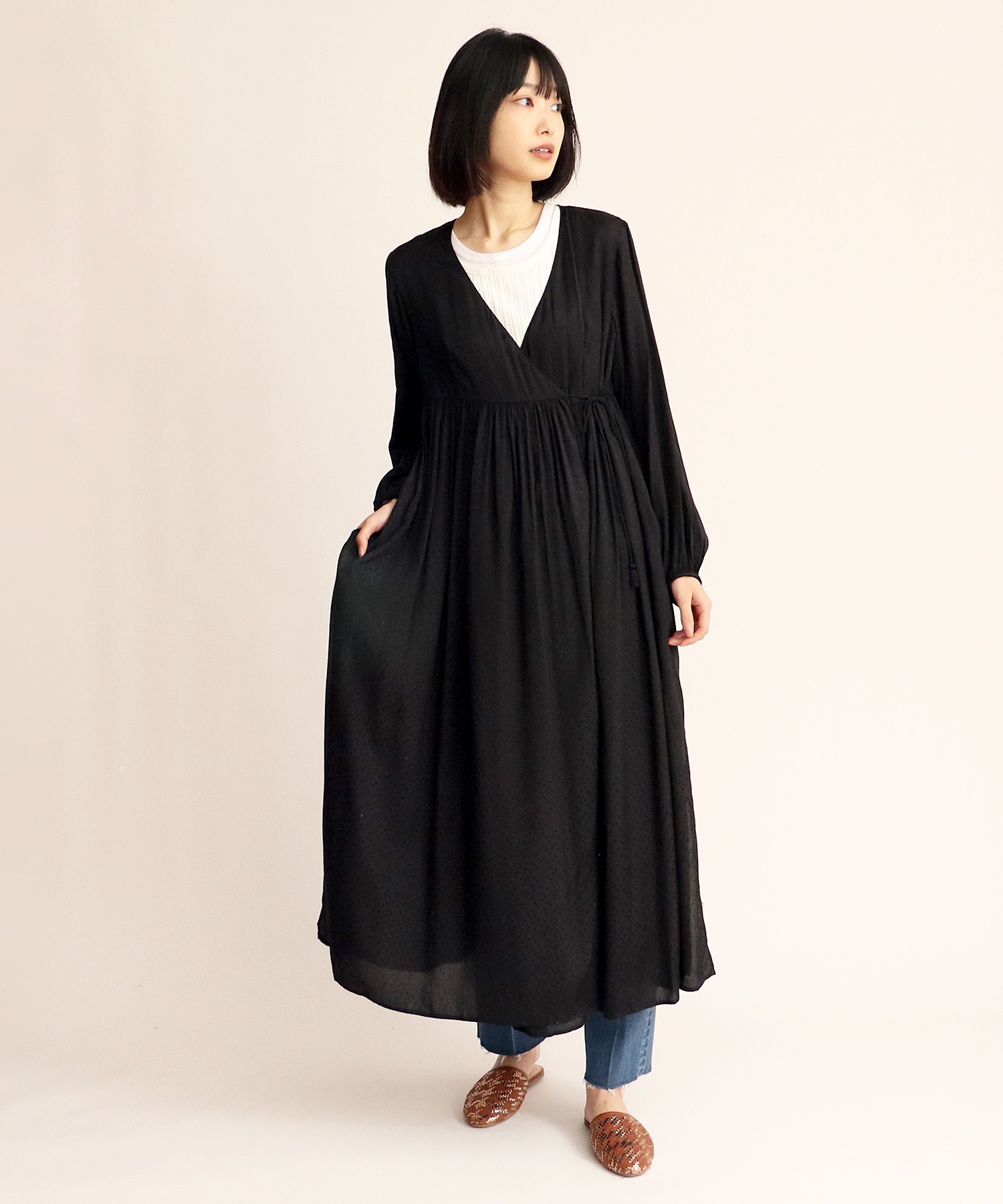 Ne Quittez Pas ヌキテパ Rayon Dobby Gown Ne Quittez Pas Salle De Bal The Barefoot Online サルデバル ザベアフット オンライン