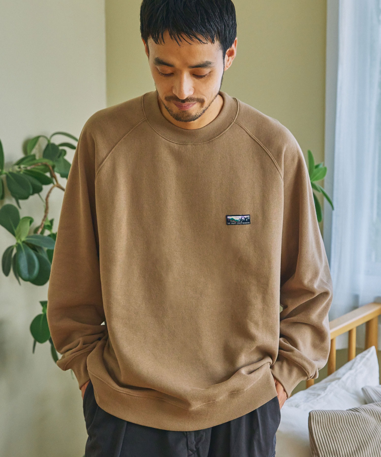 STONE  オリーブ クルーネック スウェット FREAK'S STORE トレーナー スウェット tombonia/トムボニア City