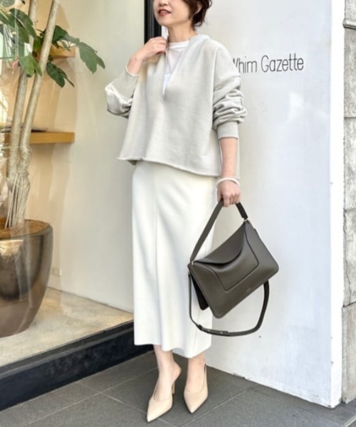 スウェットVネックプルオーバー２